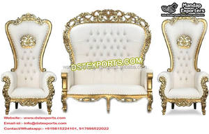 Ensemble de canapé maharajia en bois sculpté, meubles de Designer, nouveau modèle moderne pour mariage, livraison gratuite - Product Image 6