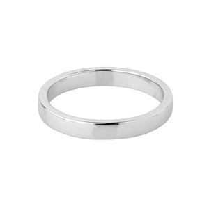 แหวนโรเดียมสีเงินดีไซน์น่ารักหรูหรากว้าง3มม. ใส่สบายพอดีกับวงแหวนธรรมดาเครื่องประดับทันสมัยสำหรับเด็กและผู้ใหญ่งานหมั้น - Product Image 2