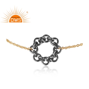 Breloque à fleurs en laiton plaqué or, pièces, Bracelet de mode, fait à la main, vente en gros - Product Image 2