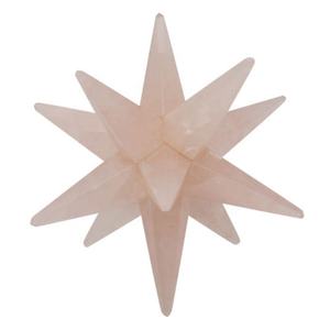 Cristal de Cuarzo Merkaba, Cuarzo Rosa, Ágata, Estrella de 12 Puntas - Product Image 1