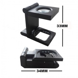 Mini <span class=keywords><strong>12x</strong></span> Opvouwbare Printers Loupe Metalen Stof Linnen Testers - Product Image 6