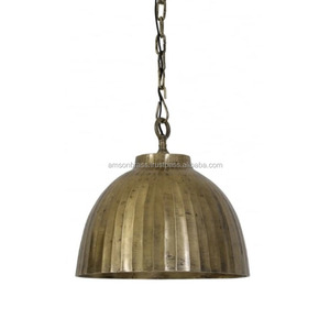 Manufacturer Metal Pendant Lamp Metal Brass Hammered Antique Brass Chain Pendant Lamp New American Design Metal Pendent Lamp - Product Image 3