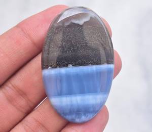 โอปอลสีฟ้าสำหรับทำเครื่องประดับอัญมณีทรงหลวม,อัญมณีโอปอลสีน้ำเงินลายสวยสำหรับทำเครื่องประดับ - Product Image 2