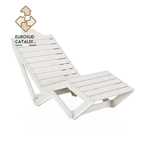 Incredibile chaise longue in legno di betulla naturale da 12mm con sistema ad incastro per soggiorno e centro estetico. - Product Image 6