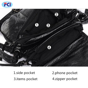 กระเป๋าถือหนัง PU นิ่มสำหรับผู้หญิงแบรนด์ดีไซเนอร์กระเป๋าสะพายข้างพร้อมซับในผ้าฝ้ายสำหรับเดินทางสไตล์ผู้หญิง - Product Image 6