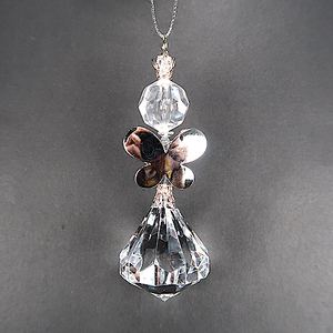 Decoración de Navidad/Año Nuevo, ornamento de Ángel acrílico transparente/azul - Product Image 3