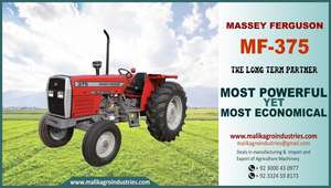 Tracteur à roues Massey Ferguson 375 MF 2WD Équipement agricole haute performance avec composant de boîte de vitesses centrale - Product Image 3