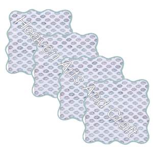 Cheap Scallop Napkin Set Hotel Restaurant Use Wholesale High Quality <b>Wood</b> <b>Block</b> Print Scallop Napkins Floral Hand <b>Block</b> Printed - Product Image 4