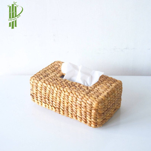 ที่ใส่ผ้าเช็ดปากรูปผักตบชวาธรรมชาติ100% กล่องทิชชู่สี่เหลี่ยมผืนผ้า2022 (ศิลปะสีเขียว) - Product Image 1