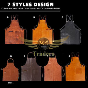 Jardinage industriel Tablier de travail en cuir personnalisé Résistant à la chaleur Sangle réglable Résistant à la chaleur Cuir fendu Soudage - Product Image 6