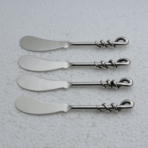 Xyj design manche en spirale, ensemble de couverts de cuisine et de table, en acier inoxydable, couteau à fromage au beurre, ensemble de 4 pièces - Product Image 3