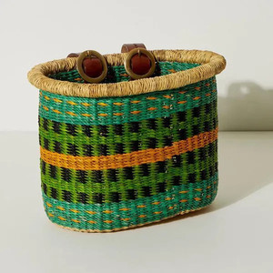 Almacenamiento de algas marinas africanas y cesta para bicicletas colorida y sostenible hecha en Vietnam - Product Image 3