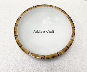 ชามไม้พิมพ์ลายเคลือบมาใหม่ชามสลัดสร้างสรรค์สำหรับบ้านโรงแรมร้านอาหารเครื่องครัวชามผสม - Product Image 5