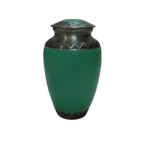 Urne funéraire funéraire antique finie à la main gravée bordure en étain pour cendres et décoration de la maison fournitures funéraires - Product Image 1