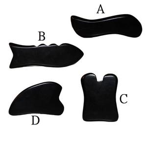 Natural Black Tourmaline Drilling Guasha <b>Scraping</b> Massage Gua Sha <b>Board</b> Facia Crystal Gemstone for Face Application - Product Image 3