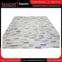 Waschbarer, Fleckenresistenter, Langlebiger, Moderner, Wendbarer, Rutschfester, Bestickter Designer-Leder-Bodenteppich