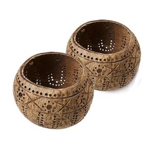 ธรรมชาติกะลามะพร้าวหรูหราเชิงเทียนนอร์ดิกผู้ถือเทียนในกลุ่ม - Product Image 1