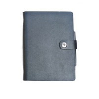 Penjualan Terbaik Grosir Harga Murah Ukuran A5 Premium Logo Kustom Dapat Dikunci PU Kulit Buku Harian Notebook Tanggal untuk Karyawan Kantor