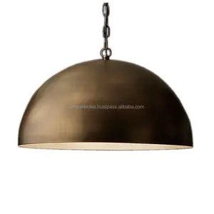 Pendant Lamp Shade Brass with Chain Roof Hanging Lamp