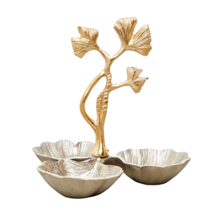 Cuenco Decorativo de Metal Grabado para Ramadán con Dátiles, Nueces y Chocolate, Recubrimiento Dorado - Product Image 6