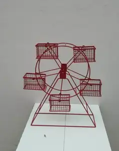 Suporte de bolo giratório, conjunto de fio de metal da roda de bolo com rodas e suporte de cupcake rotativo