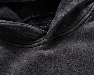 Sudadera Deportiva de Poliéster Transpirable con Bolsillo Tipo Canguro, Estilo Vintage Lavado Ácido - Product Image 3