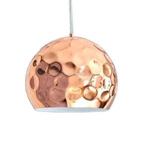 Lámpara colgante de hierro y metal, iluminación para sala de estar, pantalla colgante martillada con acabado recubierto de polvo negro - Product Image 3