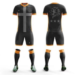 Uniforme de Fútbol de Poliéster de Alta Calidad con Diseño Personalizado, Corte Automatizado, Ligero, de Secado Rápido, Bajo MOQ, Sublimación para Adultos - Product Image 1