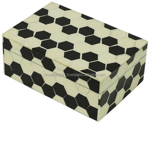 Joyero de resina para decoración del hogar con incrustaciones de nácar en forma rectangular para oficina o uso doméstico MOP Oud Boxes Decor - Product Image 4