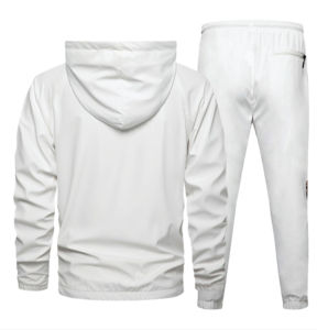 Survêtement unisexe en polaire coupe ajustée, conçu sur mesure, avec propriétés antibactériennes et respirantes, service OEM pour sweat à capuche, veste et bas de survêtement. - Product Image 6