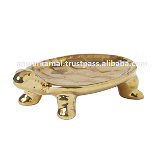 เชิงเทียนทีไลท์โลหะและแก้วรูปเต่า - Product Image 4