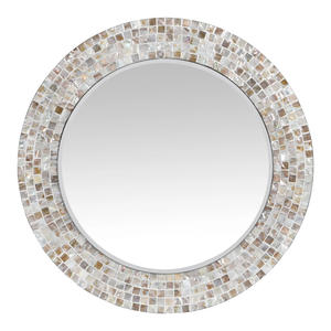 Espejos de perlas de estilo costero, decoración de espejo de pared a la moda, hecho en Vietnam - Product Image 2