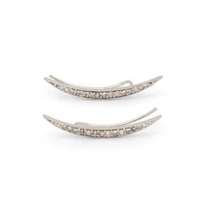 Pure 18K Solid Gold Ear Cuff Earrings Natural Pave Diamond Fine Jewelry Manufacturer & Supplier From India Since 1974