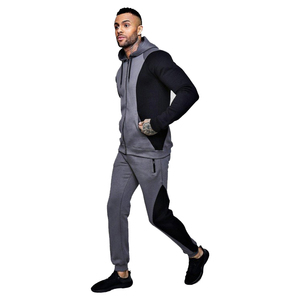 Conjunto de chándales a juego para hombre, chándal deportivo personalizado con cremallera para trotar, venta al por mayor - Product Image 4