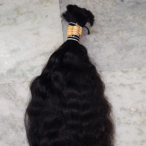 Cabello humano real indio sin procesar natural 100%, trenza Remy de la mejor calidad de vendedores de cabello Virgen del templo de Chennai - Product Image 1