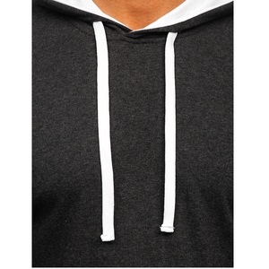 Sweat à capuche polaire uni doublé 100 % coton pour homme grande taille avec broderie de logo personnalisée – Vente en gros, tenue décontractée hiver - Product Image 3
