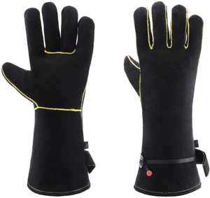 Hematm-guantes de soldadura de cuero resistente al fuego, protección de mano, de seguridad eléctrica, de trabajo, de cuero, resistente al agua - Product Image 2