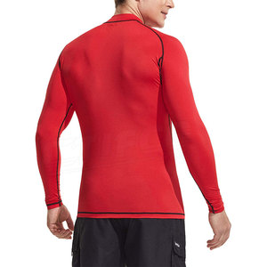 Custom Made Men's Fight Training Rash Guard-Spandex/Polyester Anti-Bacterial & Quick Dry <b>Long</b> <b>Sleeve</b> - Product Image 2