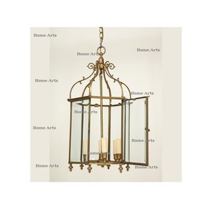 Bestest Quality Brass And <b>Glass</b> Hanging <b>Lantern</b> Newest Design Large Size Hanging <b>Lantern</b> For Ramadan Kareem <b>Lantern</b> - Product Image 3