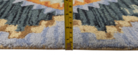 Alfombra Tejida de Lana/Seda para Interiores, Bordada, de Alta Calidad, Pelo Plano, Reversible, Moderna, Grosor Medio, Base de Nailon Antideslizante para el Hogar