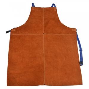 Tablier en cuir suédé de vachette sans manches Uniforme de cuisine style soudeur en polyester pour chefs et personnel de restaurant - Product Image 1