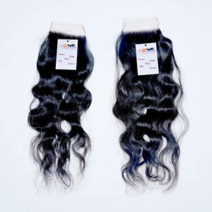 Cheveux vierges alignés sur les cuticules 4x4 5x5 Swiss Transparent Lace Closures et 13x4 Frontaux avec Faisceaux acheter Échantillon au prix d'usine - Product Image 2