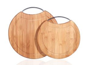Planche à découper en bambou naturel avec poignée, tailles et logo personnalisés, bloc de découpe en bois pour usage en cuisine, ustensiles de cuisine emballés - Product Image 2