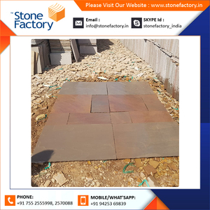 Anti-Slip Paving Surface Slabs Autumn Brown Patio Pack <b>Sandstone</b> With Bush Hammered Surface for Beautiful Texture - Product Image 6