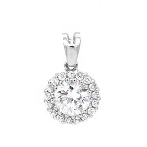 925 Sterling Zilveren Sieraden Elegante Ketting Bruiloft Crystal Cz Zirconia Hanger Ketting Vrouwen Sieraden