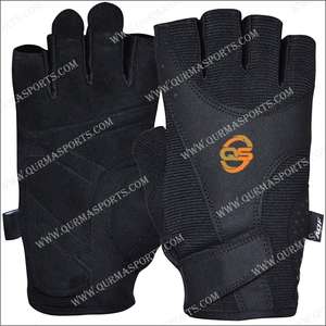 Guantes de gimnasio antideslizantes unisex con cuero transpirable para entrenamiento físico, levantamiento de pesas, muñequeras, goma rosa y negra - Product Image 3
