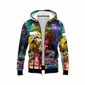 เสื้อกันหนาวขนแกะสำหรับผู้ชายคอลเลคชั่นฤดูหนาว2025มีฮู้ดแบบสวมหัวสีขาวพิมพ์ลายทุกแบบมีซิป3D - Product Image 6