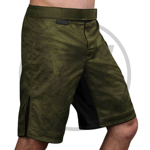 100% โพลีเอสเตอร์MICROSTRECHABLEคุณภาพสูงการฝึกอบรมระเหิดMMAสั้น - Product Image 1