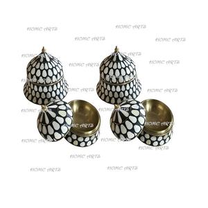 Unique Design Bone Inlay Food Serving Casserole Dishes Set Of 3 Different Size Food Serving Hot Pot In India - Product Image 6