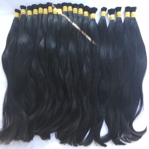 Cabello humano virgen Remy de alta calidad, máquina a granel de doble estiramiento, doble trama, cutícula alineada, paquetes de cabello crudo de 10-40 pulgadas - Product Image 3